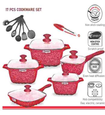 17PCS DESSINI CERAMIC COOKWARE SET